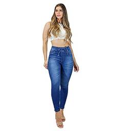 Calça Jeans Imporium Feminina Cós Alto Cintura Alta Skinny Jogger 19409 Gênero:Feminino;Tamanho:36;Cor:Azul