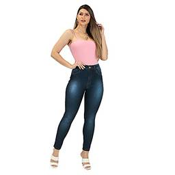 Calça Jeans Imporium Feminina Skinny Cintura Super Alta Cós Alto 19416 Gênero:Feminino;Tamanho:46;Cor:Azul