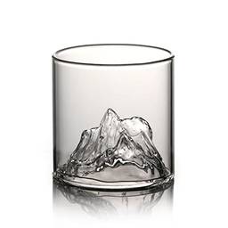 NKADKNS Taça de montanha, copo de vinho de vidro japonês com fundo espesso, copo criativo de montanha, copo de vinho transparente para casa, adequado para qualquer bebida, coquetel, suco, uísque, chá
