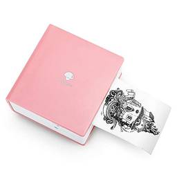 Phomemo Impressora de bolso portátil M02 - Mini impressora térmica sem fio Bluetooth compatível com Android iOS para impressão instantânea divertida, fotos estilo retrô, mini assistente de vida, bom presente, rosa
