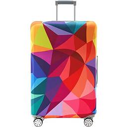 Dzyoleize Capas de bagagem para malas aprovadas pela Tsa, protetor de capa de mala para malas de 18 a 32 polegadas (Rosa borboleta, L (mala de 26 a 28 polegadas))