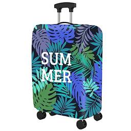 Dzyoleize Capa elástica para bagagem de viagem Capa protetora de mala de viagem para porta-malas Aplicável à capa de mala de 18 a 32 polegadas (Verão, XL(mala de 29 a 32 polegadas))