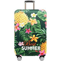 Dzyoleize Capa de bagagem mais espessa Protetor elástico de capa de mala para malas de 18 a 32 polegadas Acessórios de viagem (Abacaxi, L (mala de 26 a 28 polegadas))