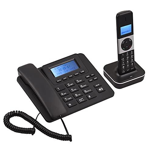 Tianzo D2002 Sistema de telefone com fio/sem fio expansível TAM D2002 com secretária eletrônica Caller ID/Call Waiting e handset/base viva-voz Suporte 8 idiomas para Office Home Conference