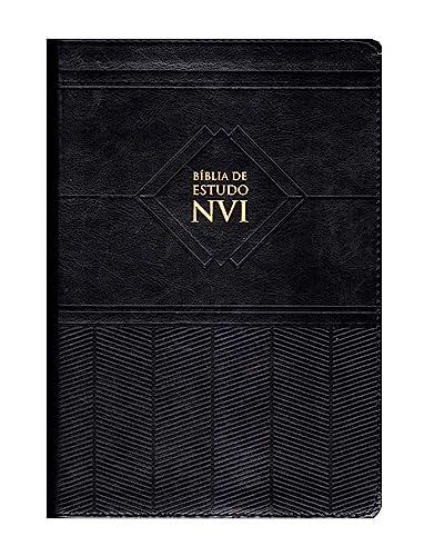 Bíblia de Estudo NVI - Preta - Capa Luxo