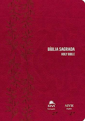 Bíblia NVI Português/inglês - Capa Luxo - Rosa